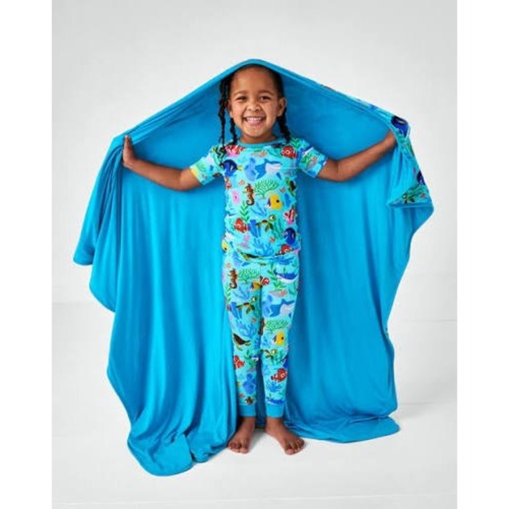 Disney x Little Sleepies Nemo's Reef Cloud Blanket NIB L 50x50in Bamboo Retired - Picture 5 of 6